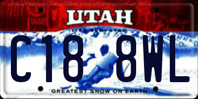 UT license plate C188WL