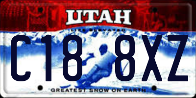 UT license plate C188XZ