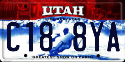UT license plate C188YA