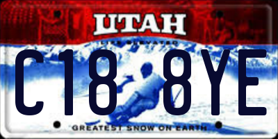UT license plate C188YE