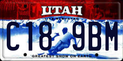 UT license plate C189BM
