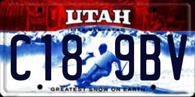 UT license plate C189BV
