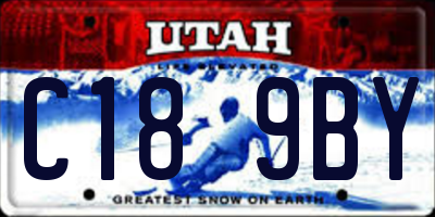 UT license plate C189BY