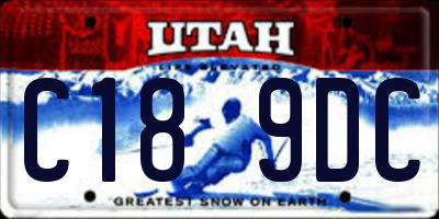 UT license plate C189DC