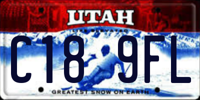UT license plate C189FL