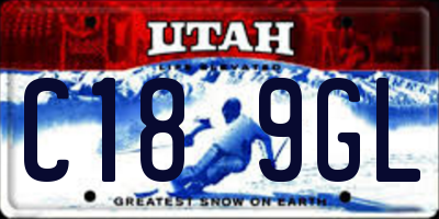 UT license plate C189GL