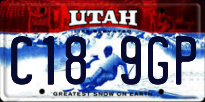 UT license plate C189GP
