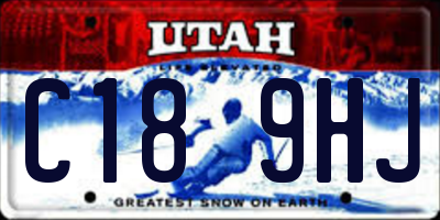 UT license plate C189HJ