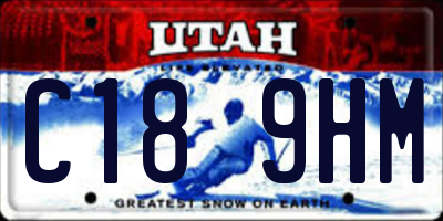 UT license plate C189HM
