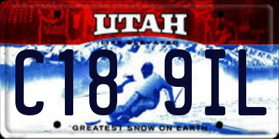 UT license plate C189IL
