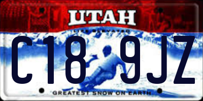UT license plate C189JZ