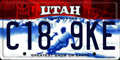 UT license plate C189KE