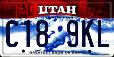 UT license plate C189KL