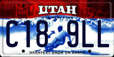 UT license plate C189LL