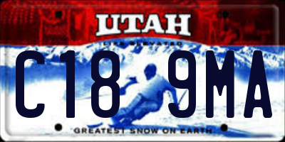 UT license plate C189MA