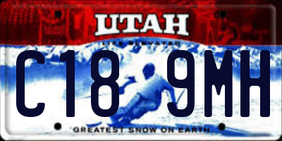 UT license plate C189MH