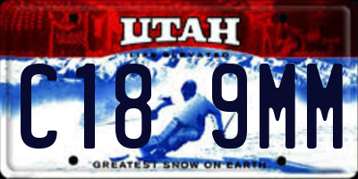 UT license plate C189MM