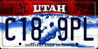UT license plate C189PL