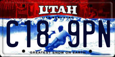 UT license plate C189PN