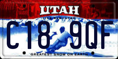 UT license plate C189QF