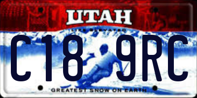 UT license plate C189RC