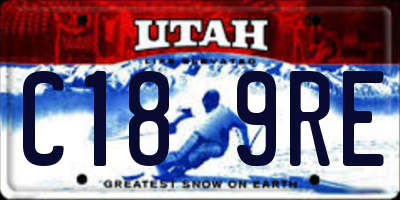 UT license plate C189RE