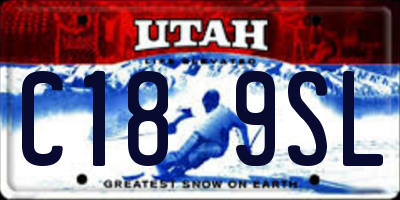 UT license plate C189SL