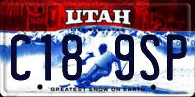 UT license plate C189SP