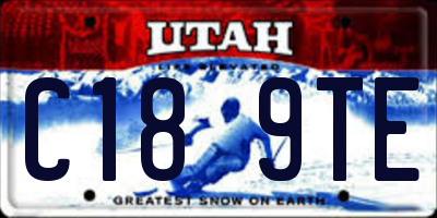 UT license plate C189TE