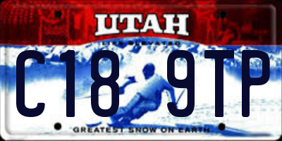 UT license plate C189TP