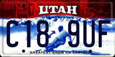 UT license plate C189UF