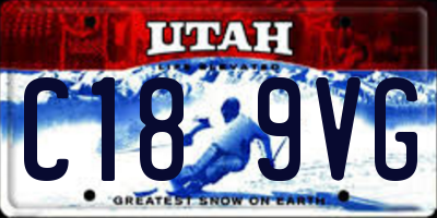 UT license plate C189VG