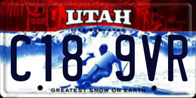 UT license plate C189VR