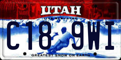 UT license plate C189WI