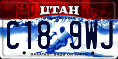 UT license plate C189WJ