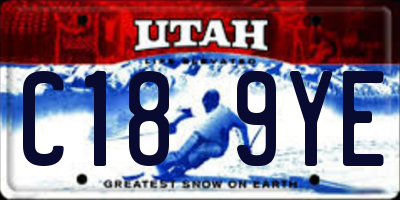 UT license plate C189YE