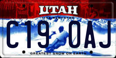 UT license plate C190AJ
