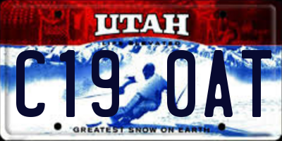 UT license plate C190AT