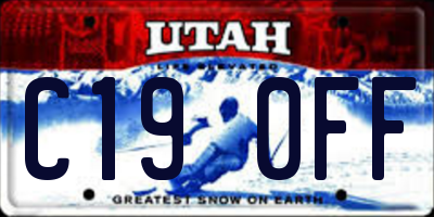 UT license plate C190FF