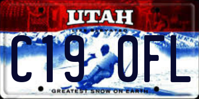 UT license plate C190FL