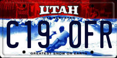 UT license plate C190FR