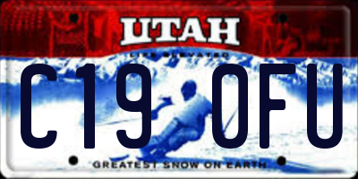 UT license plate C190FU