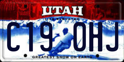 UT license plate C190HJ