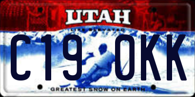UT license plate C190KK