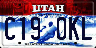 UT license plate C190KL