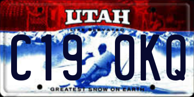 UT license plate C190KQ