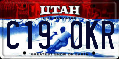 UT license plate C190KR