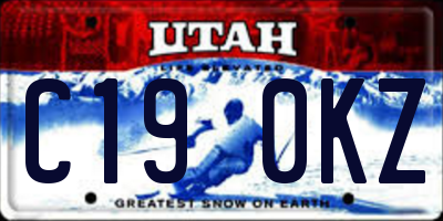 UT license plate C190KZ