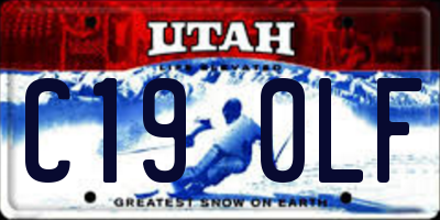UT license plate C190LF