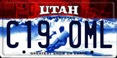 UT license plate C190ML